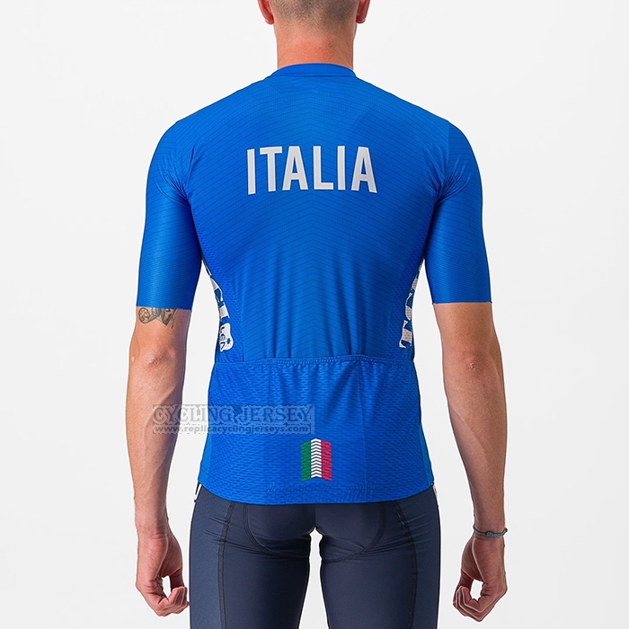 2023 Cycling Jersey Italy Bluee Short Sleeve and Bib Short
